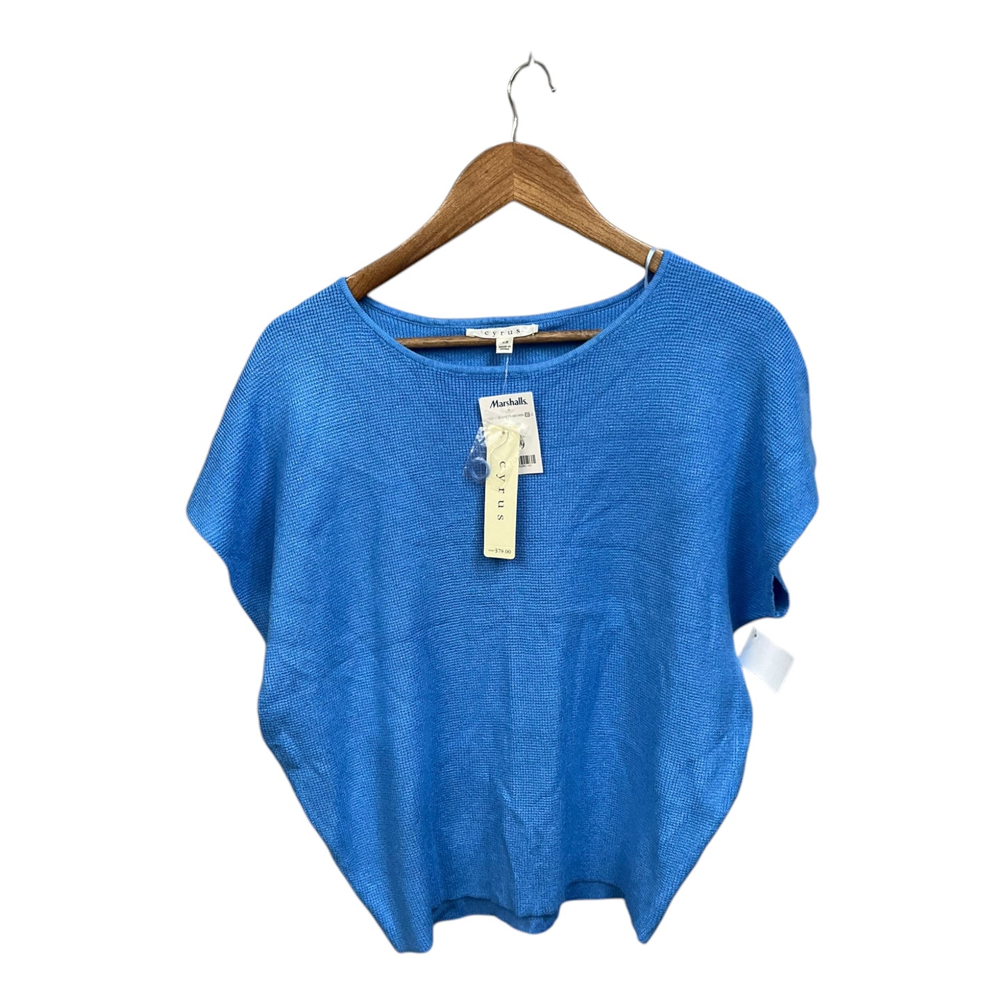 Sweater Short Sleeve By Cyrus Knits In Blue, Size: Xs