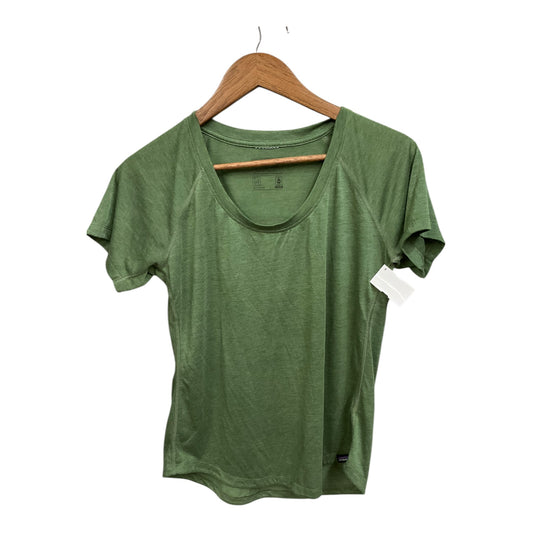 Athletic Top Short Sleeve By Patagonia In Green, Size: M