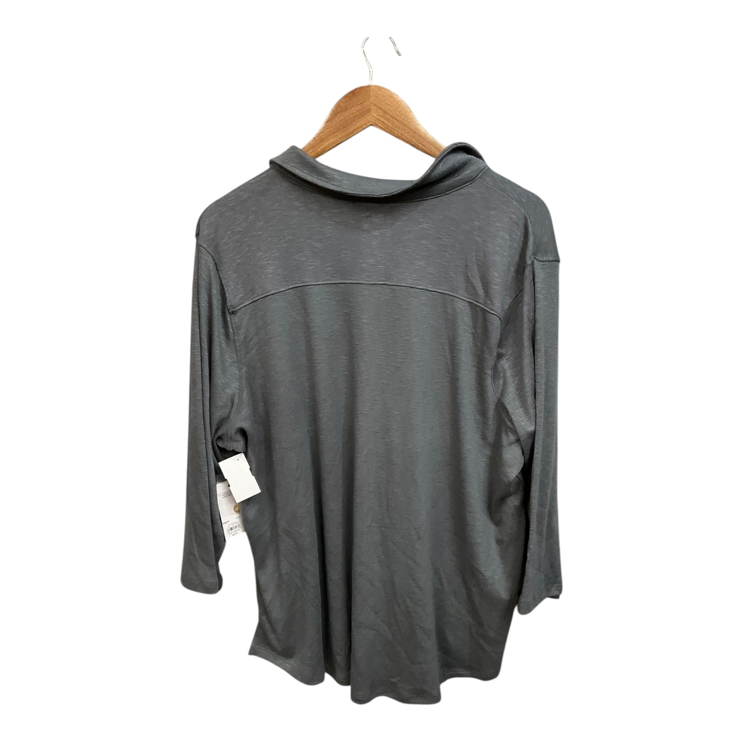 Top 3/4 Sleeve By Sonoma In Grey, Size: Xxl