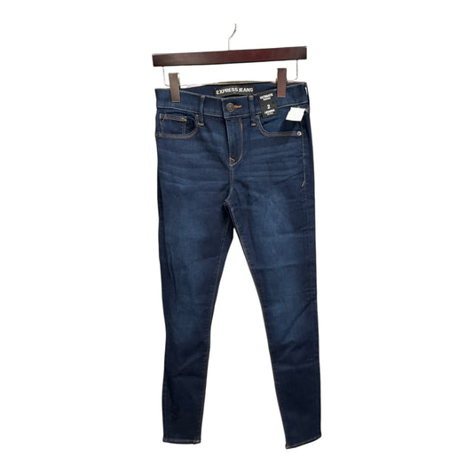 Jeans Skinny By Express In Blue Denim, Size: 2