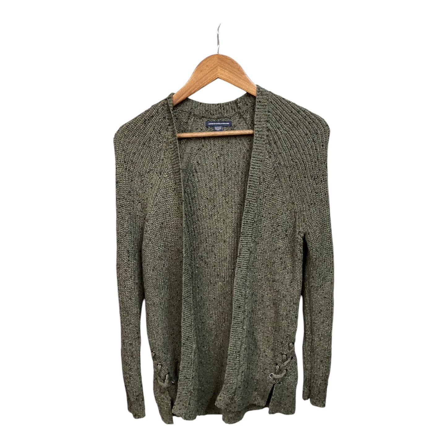 Sweater Cardigan By American Eagle In Green, Size: Xs