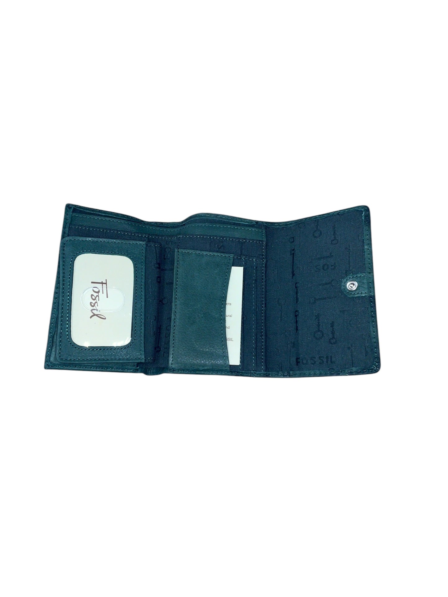 Wallet Leather By Fossil, Size: Medium