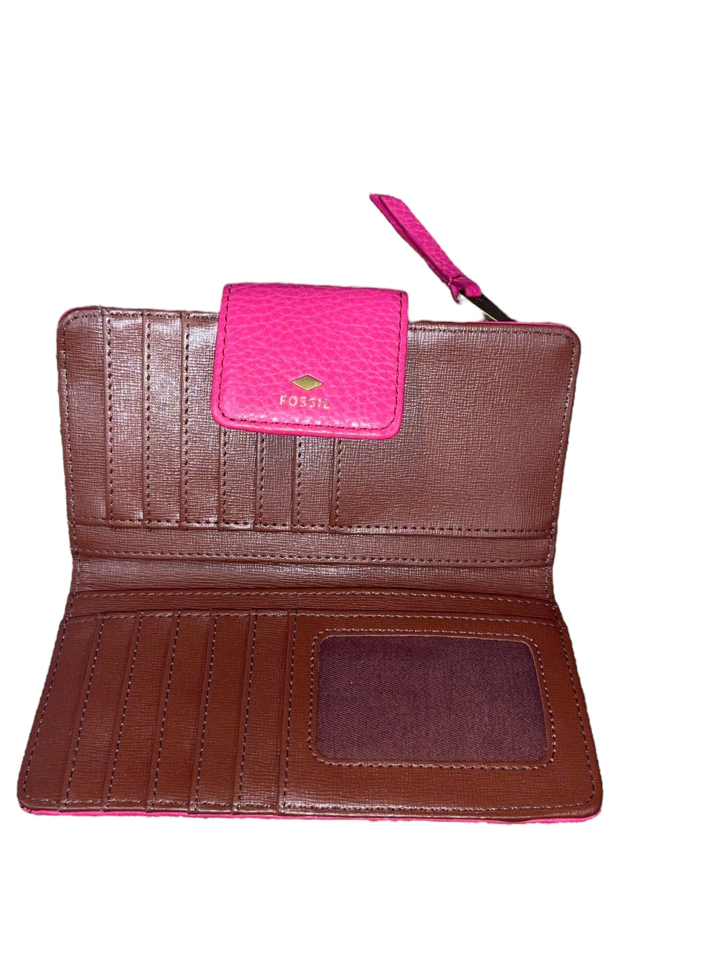 Wallet Leather By Fossil, Size: Medium