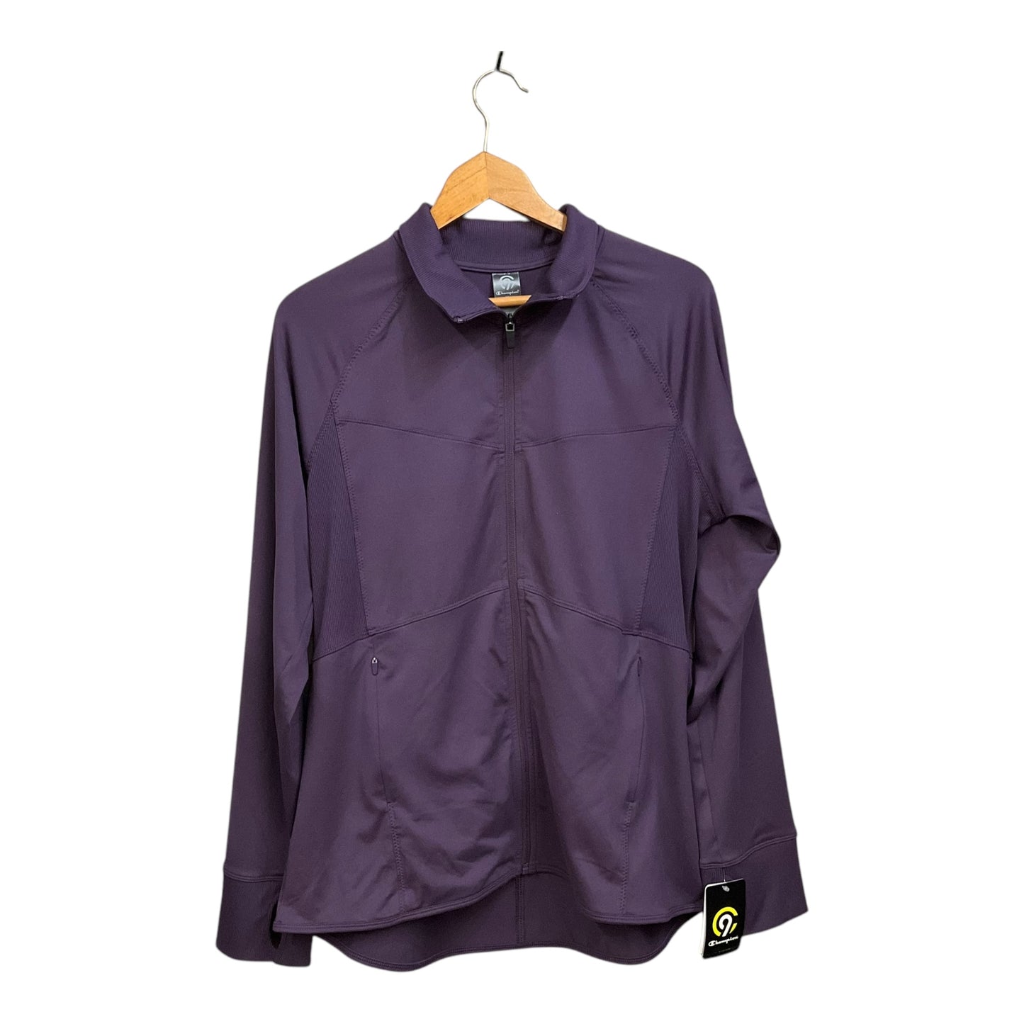 Athletic Jacket By Champion In Purple, Size: Xl