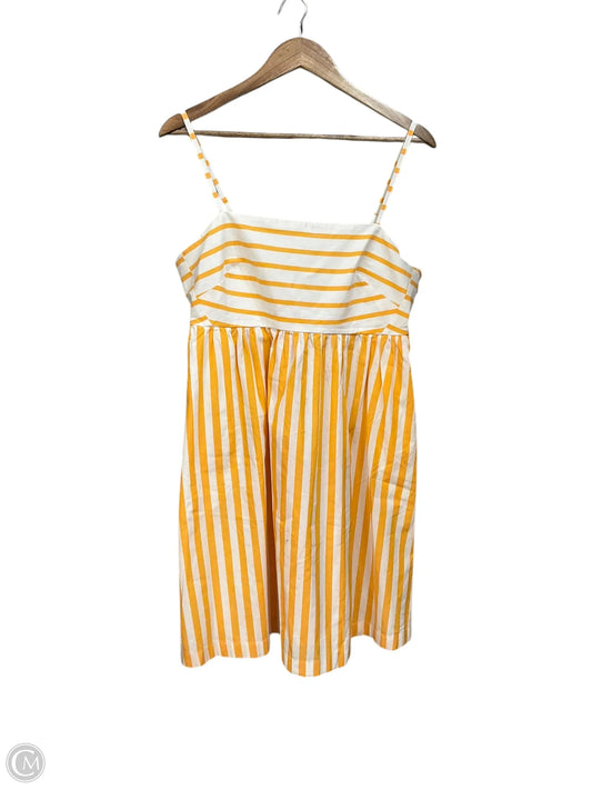 Dress Casual Short By J. Crew In White & Yellow, Size: M