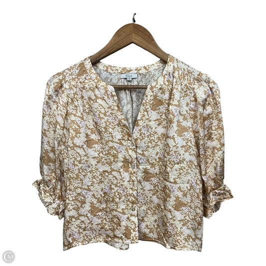 Blouse Short Sleeve By Rails In Animal Print, Size: Xs