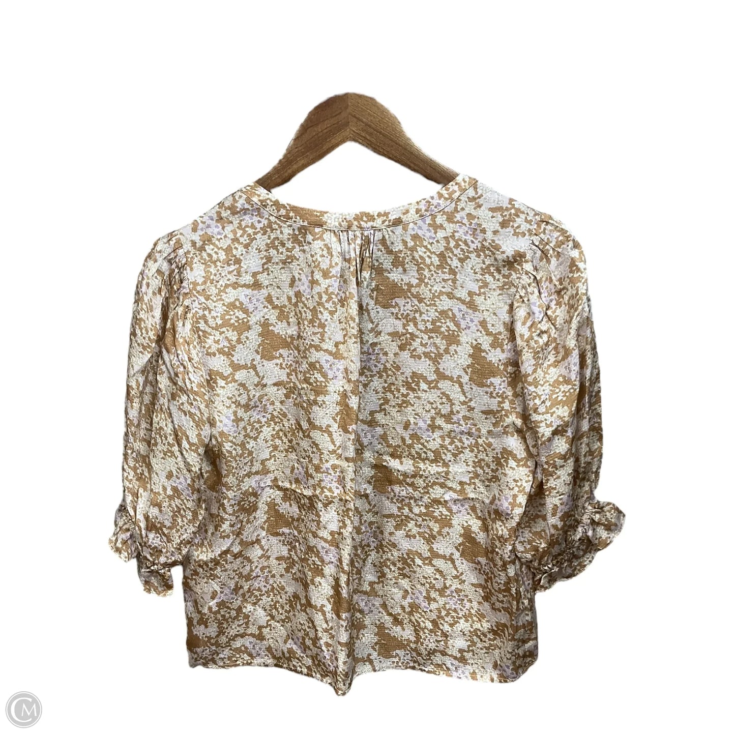 Blouse Short Sleeve By Rails In Animal Print, Size: Xs