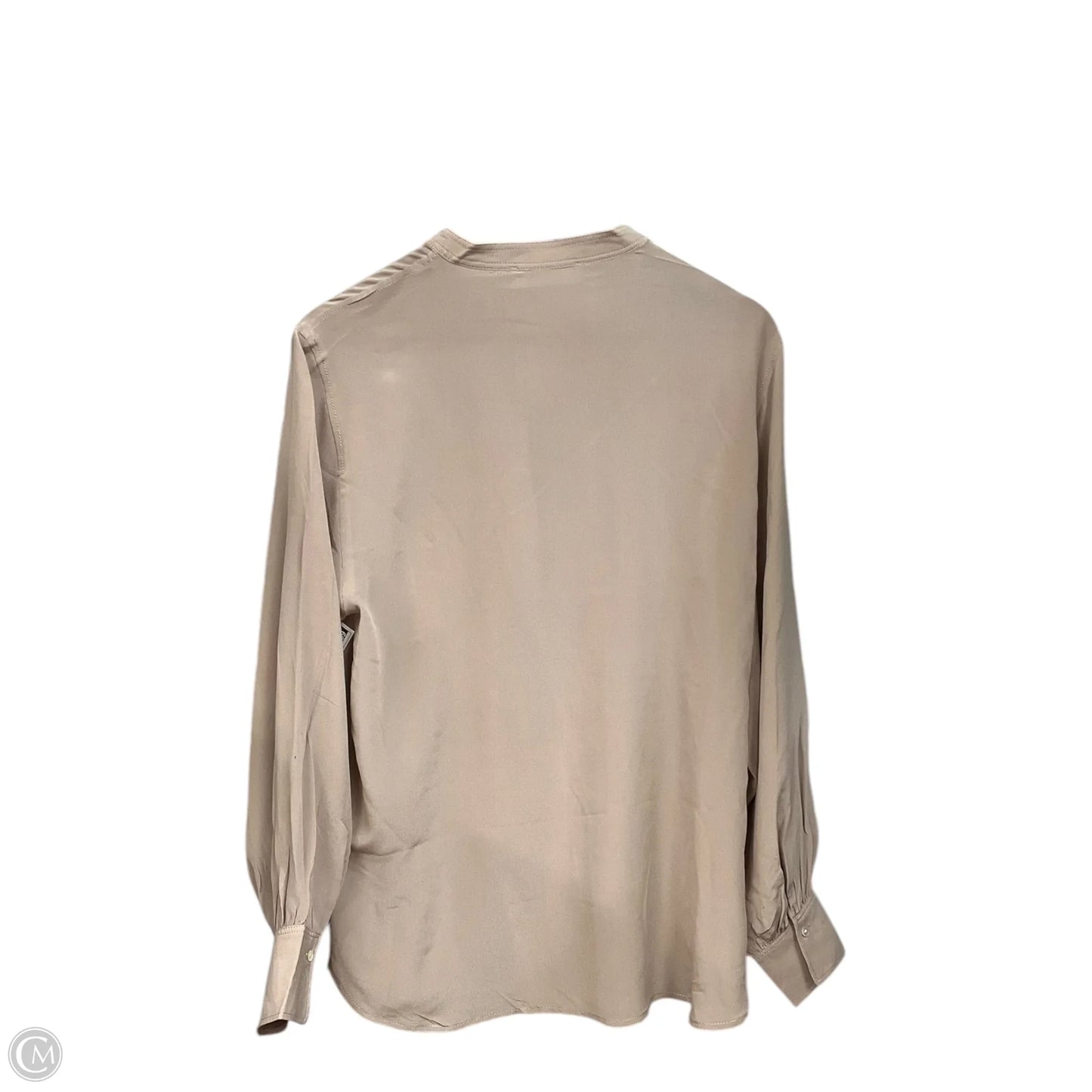 Blouse Long Sleeve By Everlane In Brown, Size: M