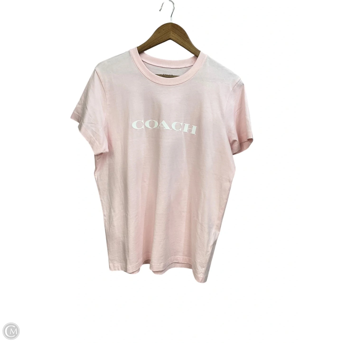 Top Short Sleeve Designer By Coach In Pink, Size: M