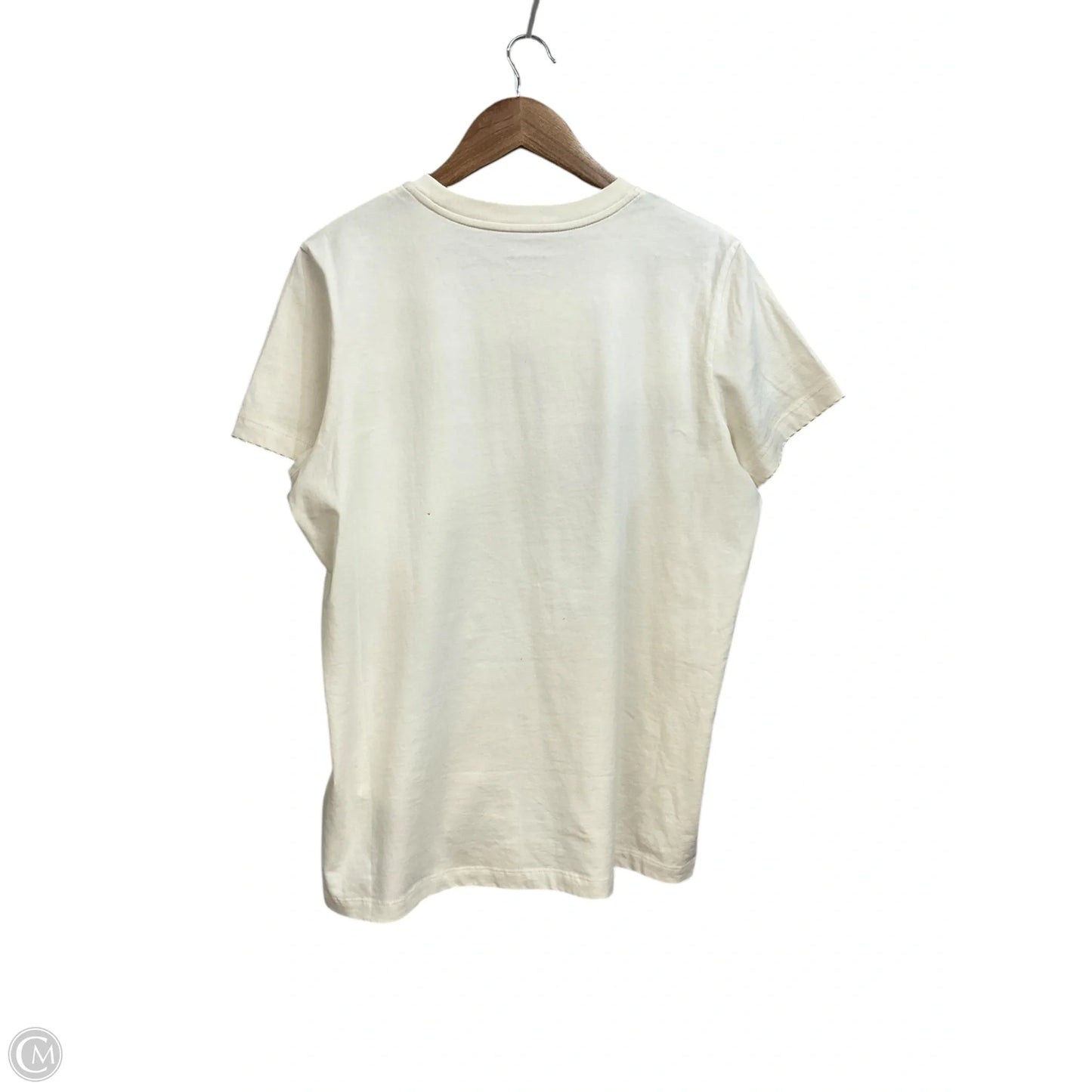 Top Short Sleeve Designer By Coach In Ivory, Size: M