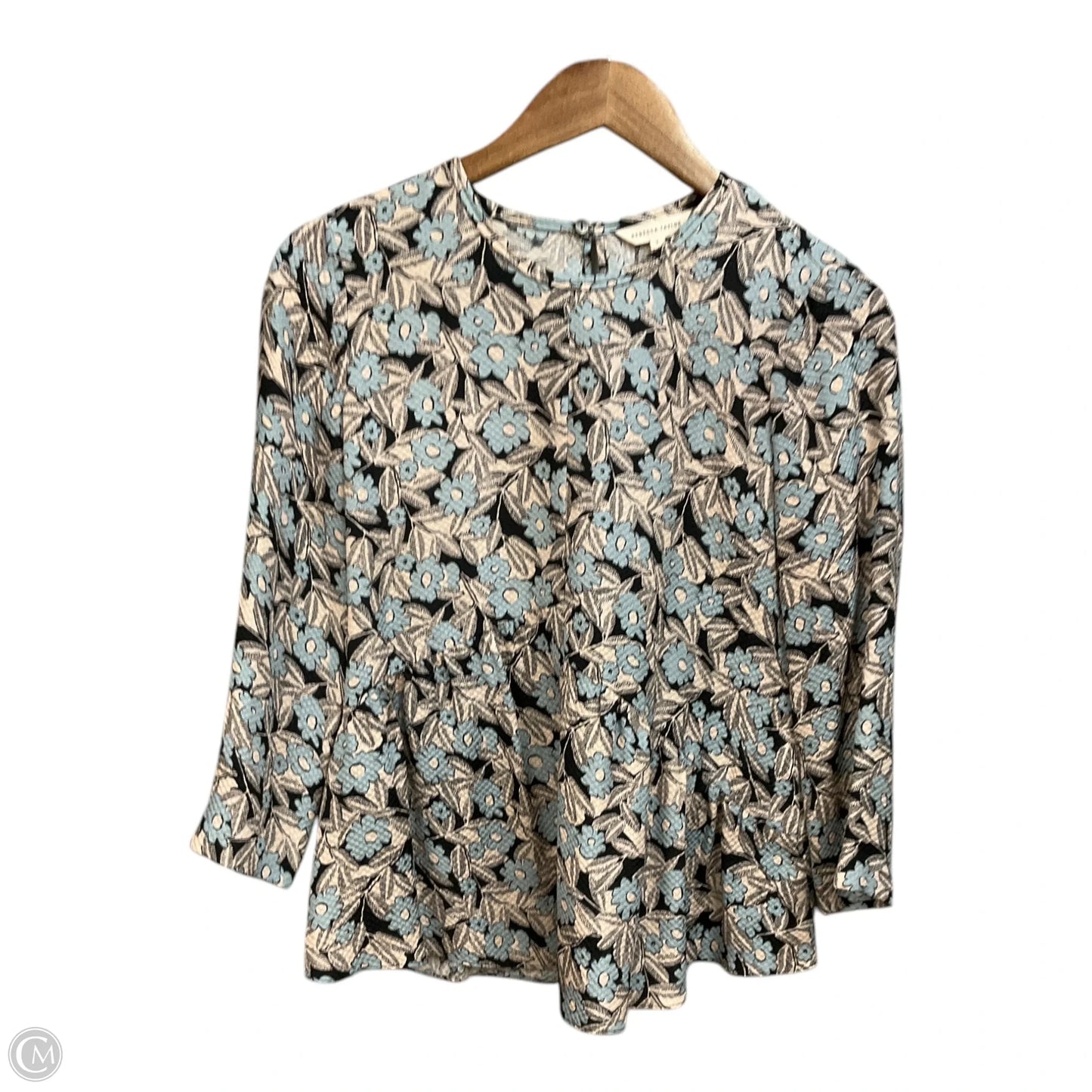 Blouse 3/4 Sleeve By Rebecca Taylor In Floral Print, Size: Xs