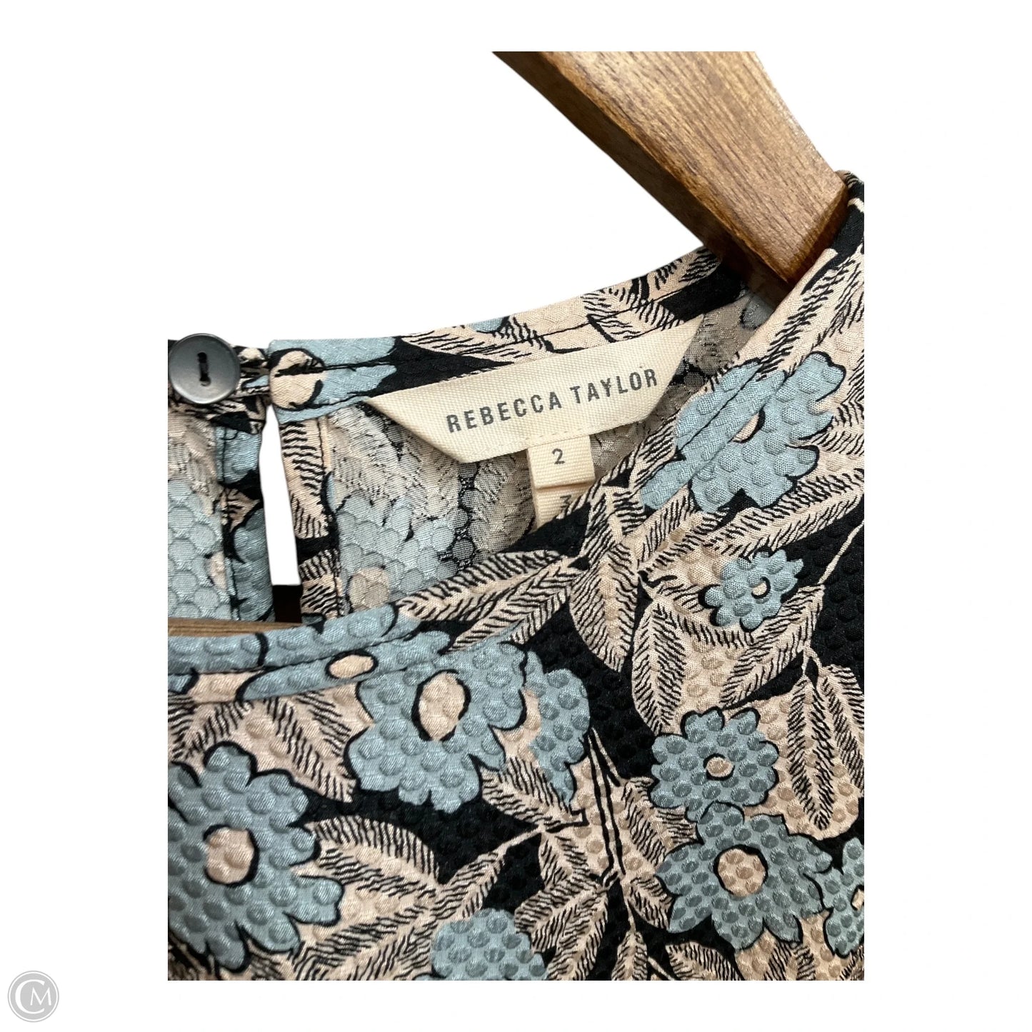 Blouse 3/4 Sleeve By Rebecca Taylor In Floral Print, Size: Xs