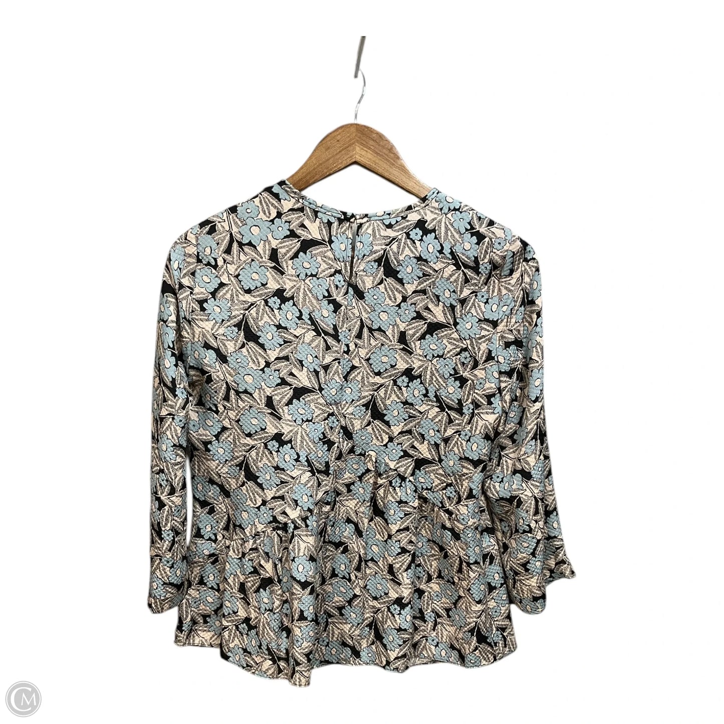 Blouse 3/4 Sleeve By Rebecca Taylor In Floral Print, Size: Xs