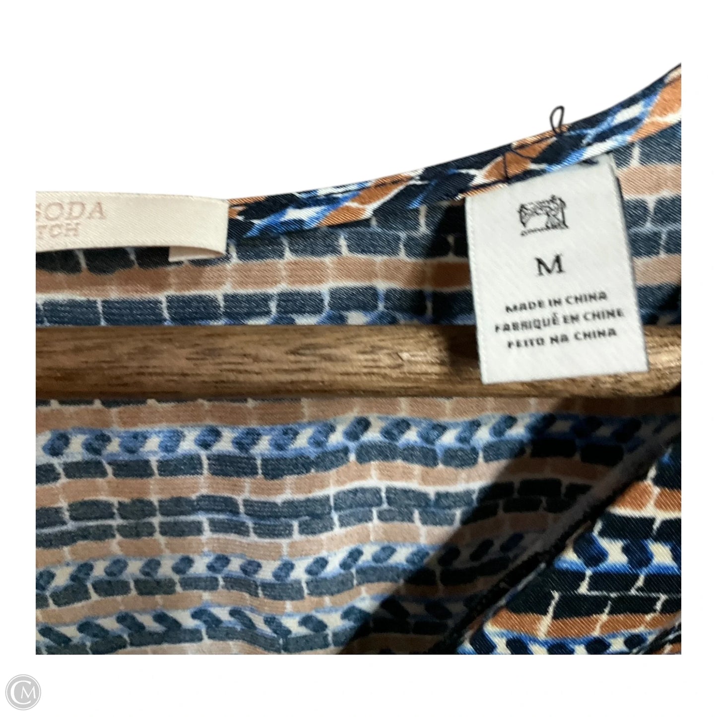 Dress Casual Maxi By Scotch & Soda In Blue & Brown, Size: M