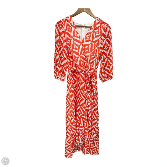 Dress Casual Maxi By Sam Edelman In Orange & White, Size: S