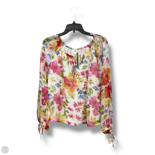 Blouse Long Sleeve By Cmc In Floral Print, Size: M