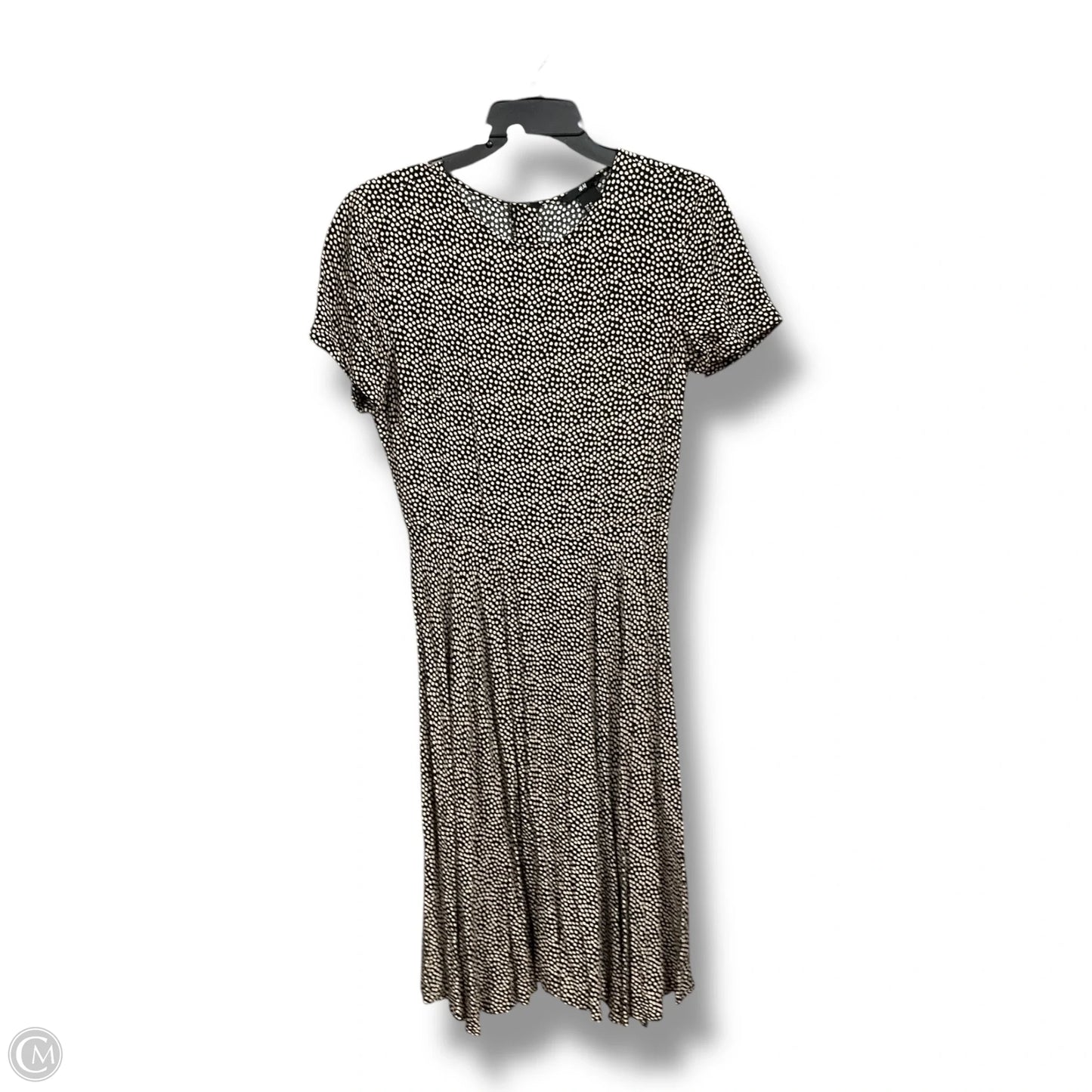 Dress Casual Midi By H&m In Black & Cream, Size: M