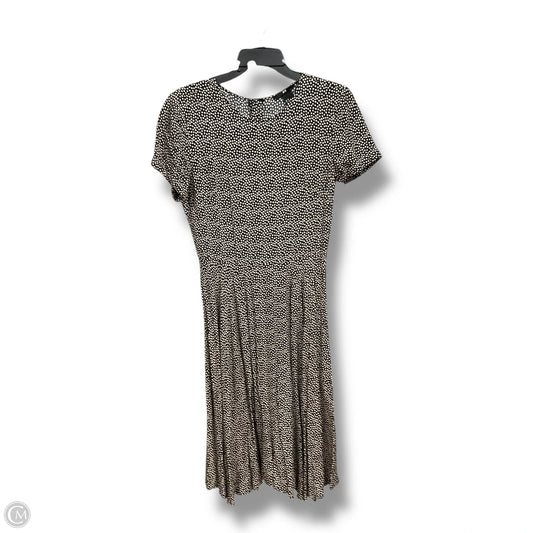 Dress Casual Midi By H&m In Black & Cream, Size: M