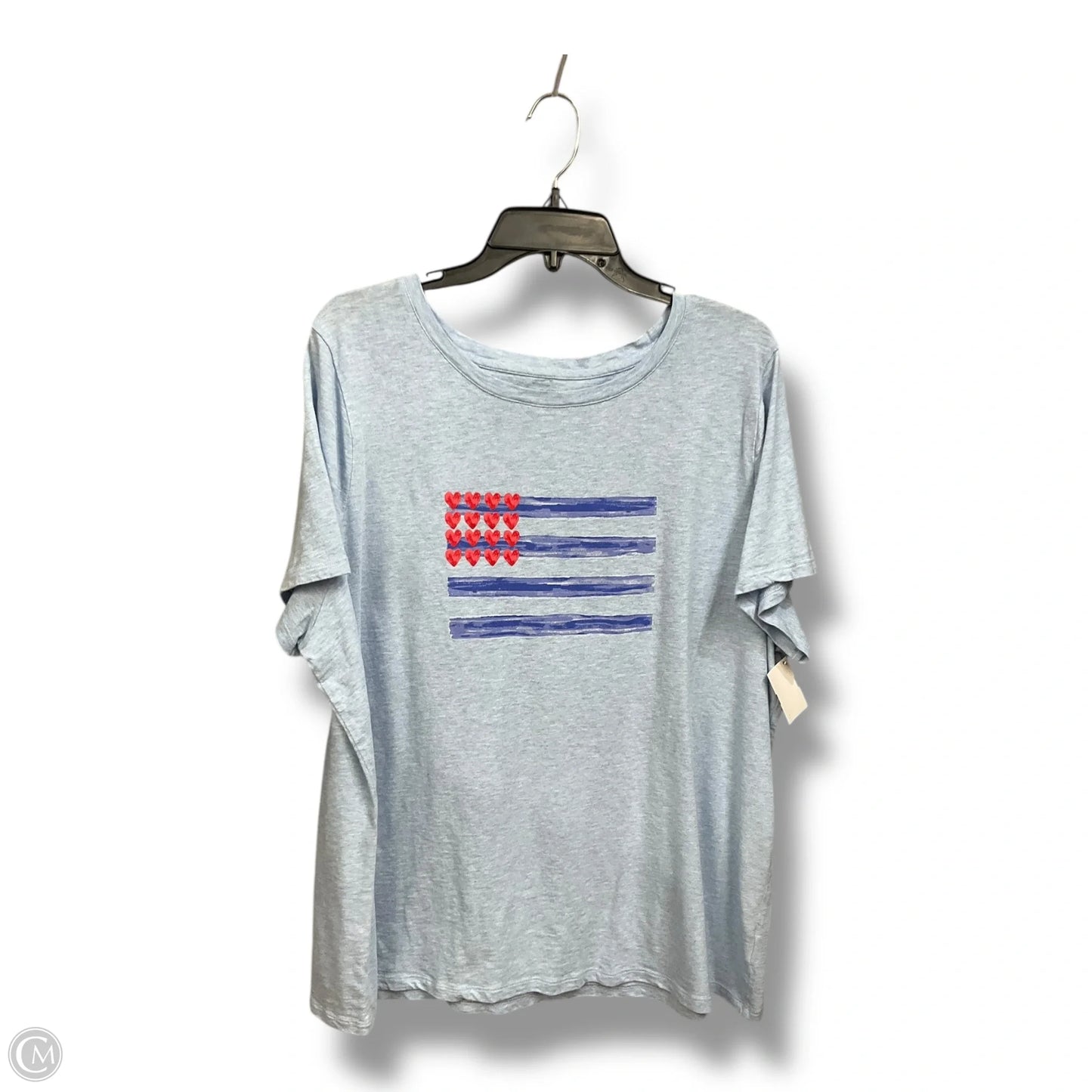 Top Short Sleeve By Talbots In Blue, Size: 3x