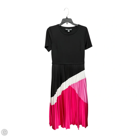 Dress Designer By Karl Lagerfeld In Black & Pink, Size: S