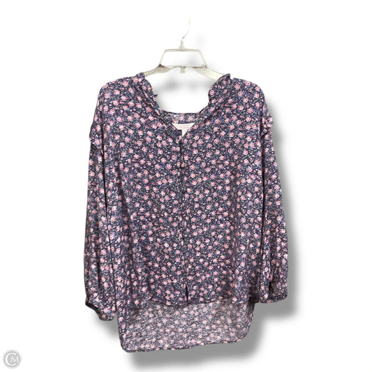 Blouse 3/4 Sleeve By Lc Lauren Conrad In Floral Print, Size: 1x