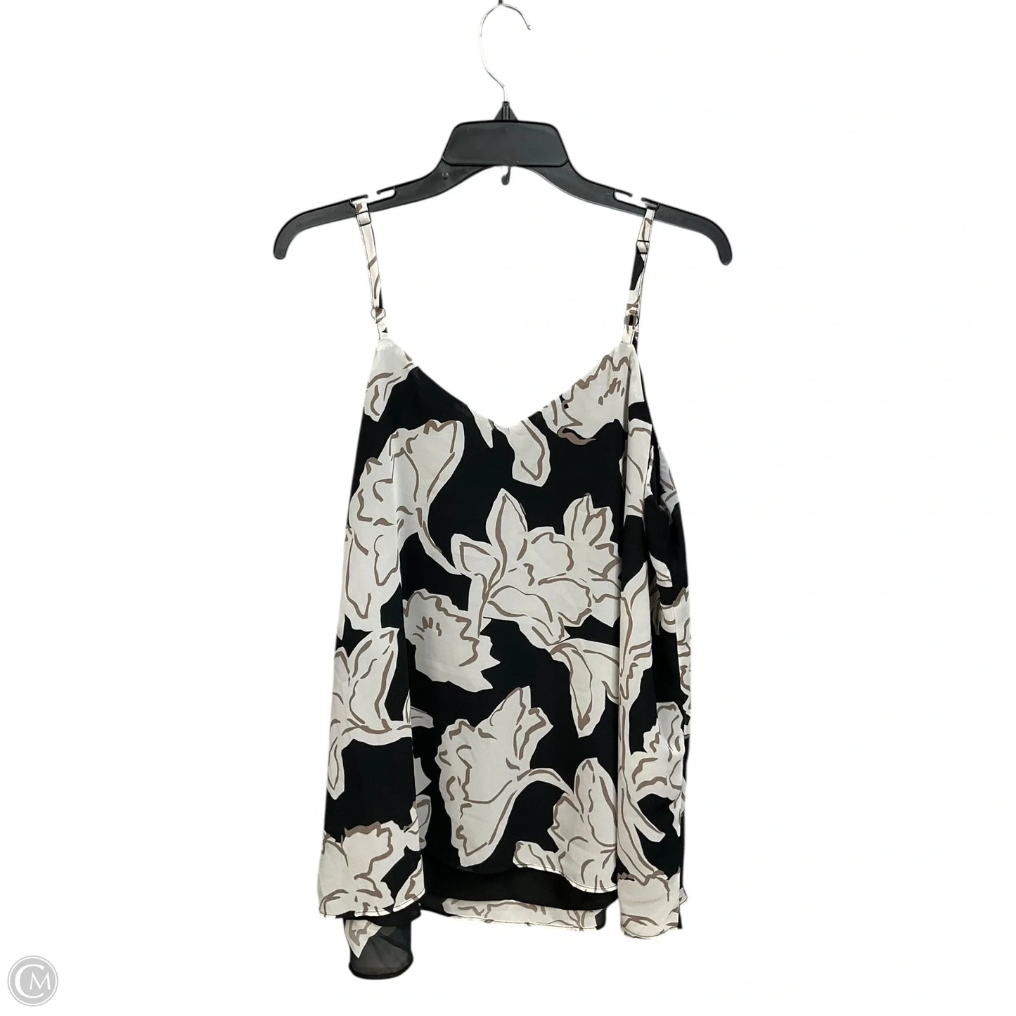 Blouse Sleeveless By Torrid In Blue & White, Size: 2x