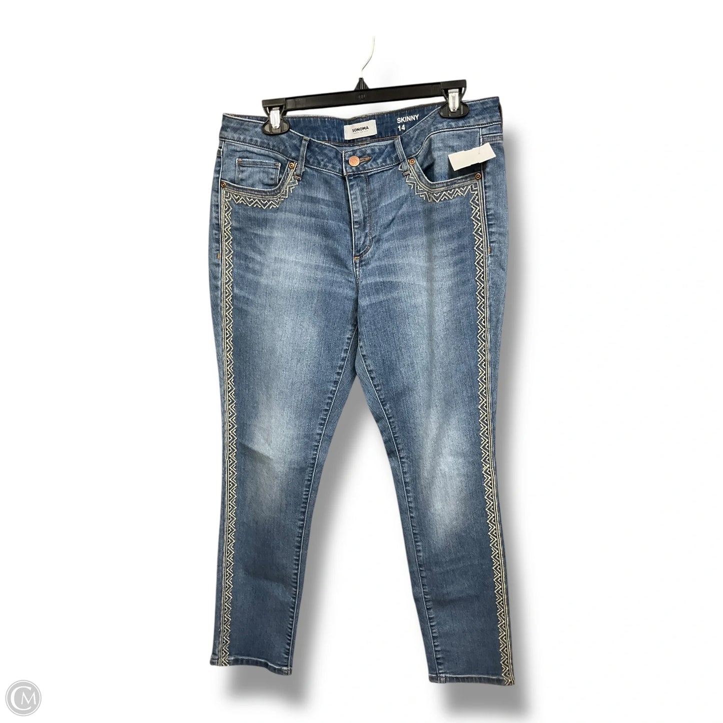 Jeans Skinny By Sonoma In Blue Denim, Size: 14