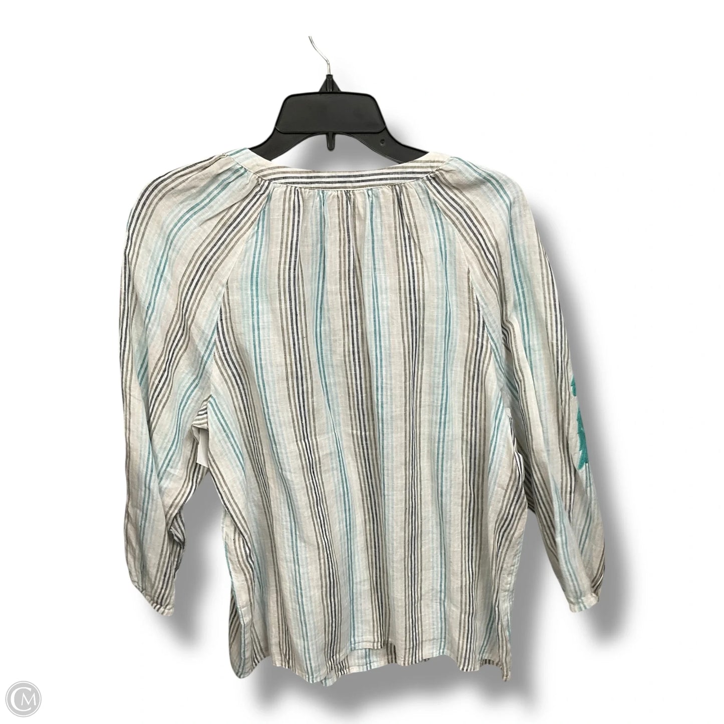 Blouse 3/4 Sleeve By J. Jill In Striped Pattern, Size: M