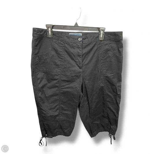 Capris By Karen Scott In Black, Size: 16