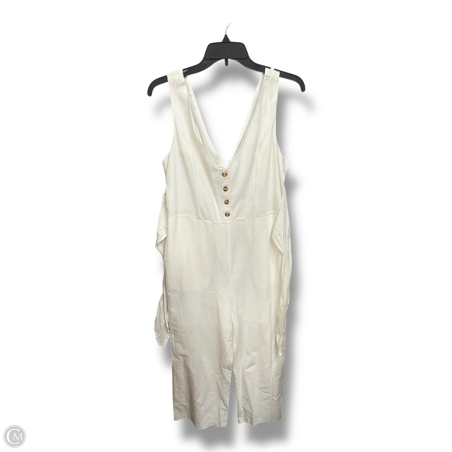 Jumpsuit By Clothes Mentor In Ivory, Size: M