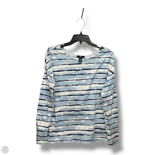 Top Long Sleeve By Gap In Blue & White, Size: Xs