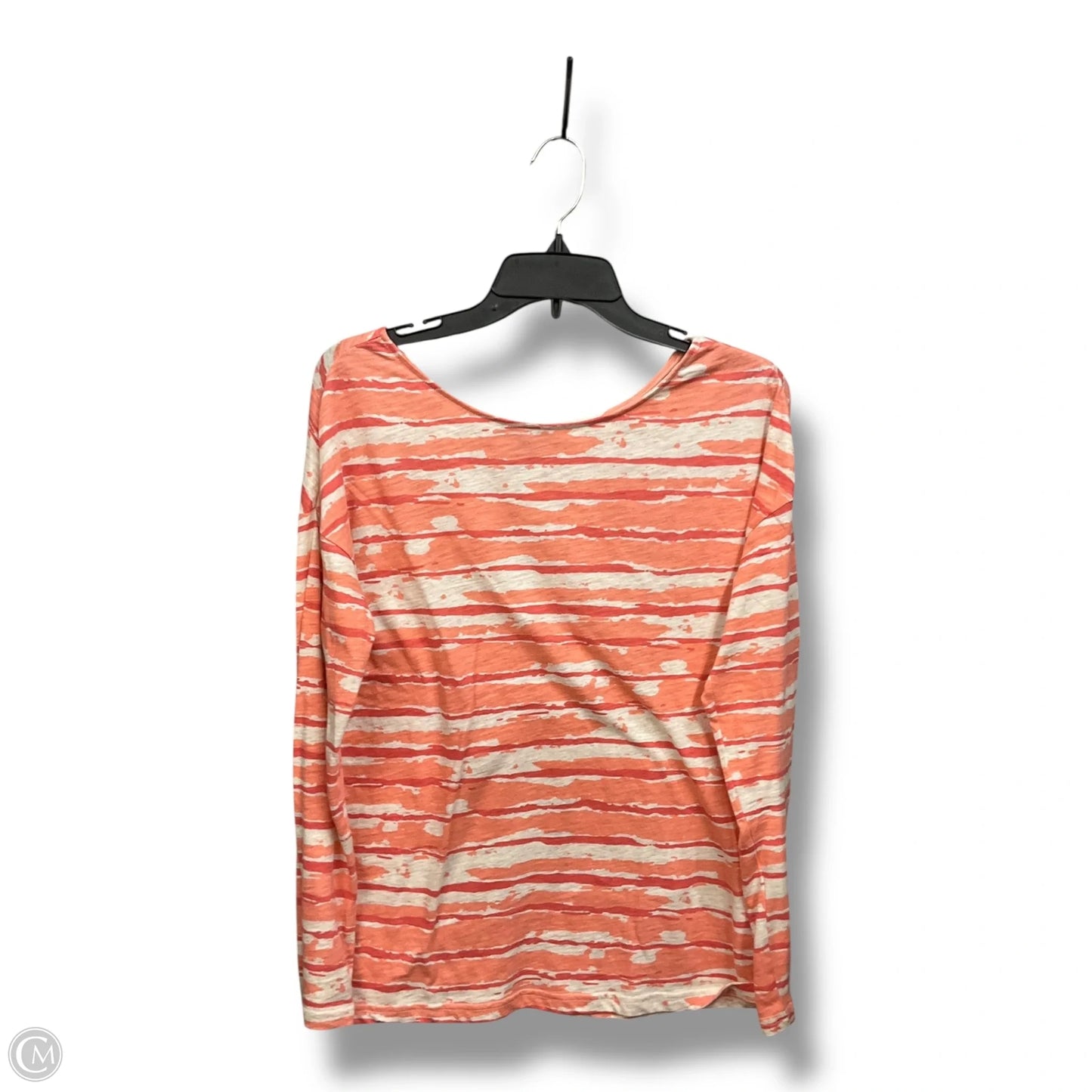 Top Long Sleeve By Gap In Orange & White, Size: Xs
