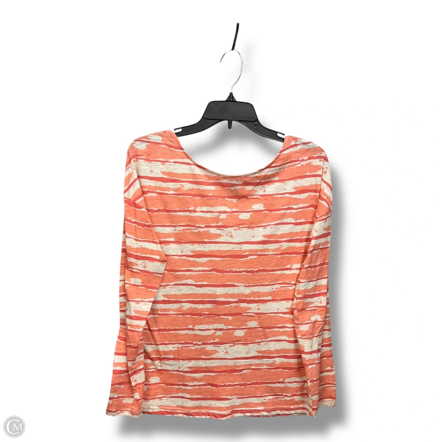 Top Long Sleeve By Gap In Orange & White, Size: Xs