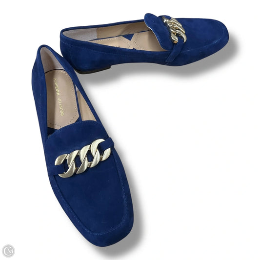 Shoes Flats By Adrienne Vittadini In Blue & Gold, Size: 8.5