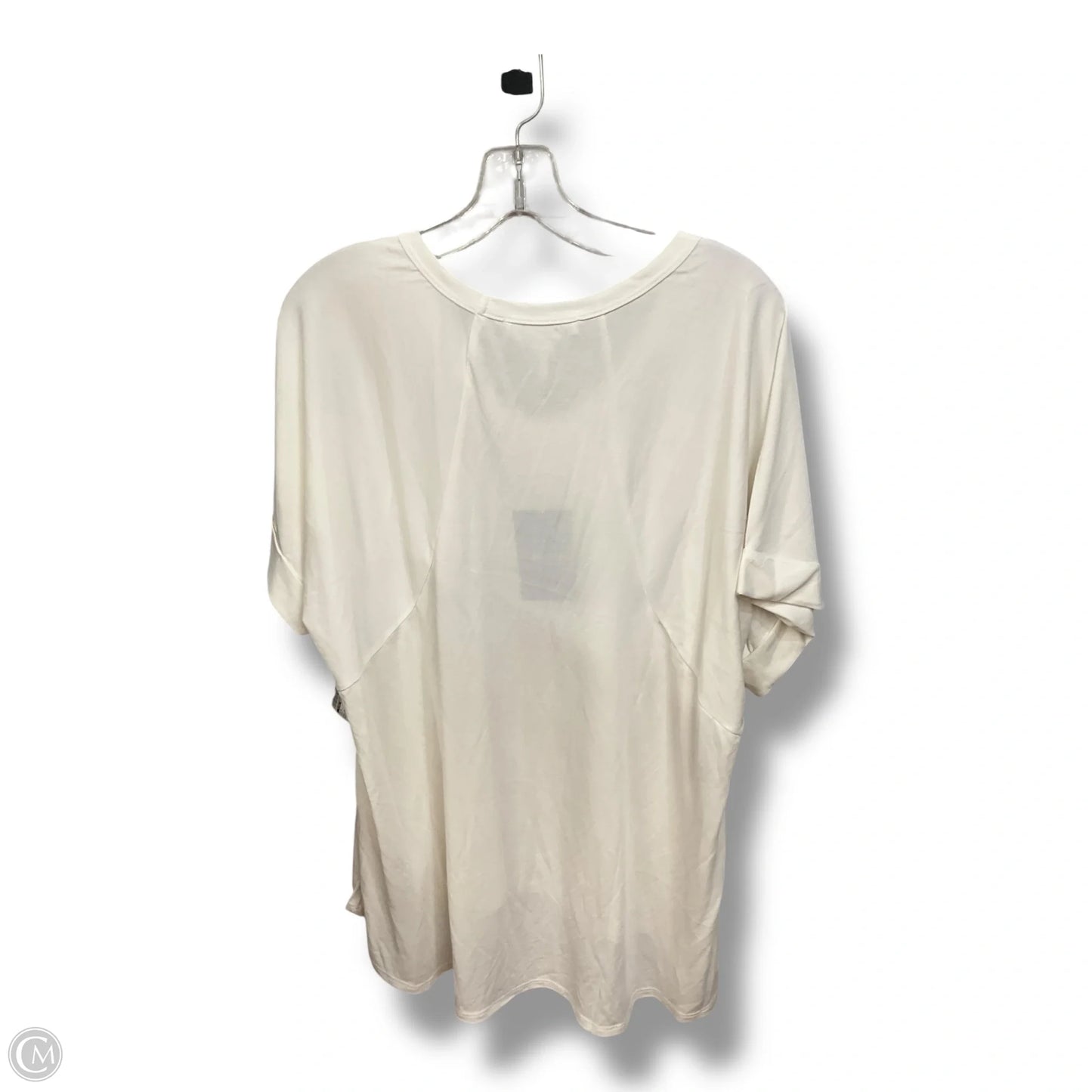 Top Short Sleeve By Clothes Mentor In Ivory, Size: Xl