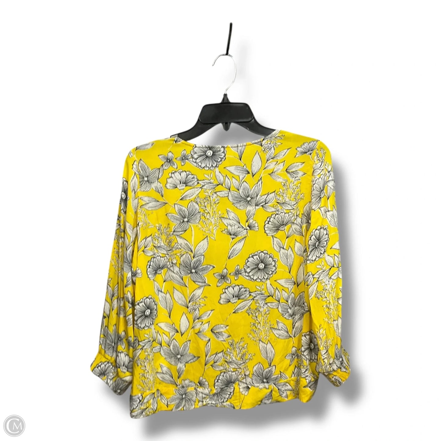 Top 3/4 Sleeve By A New Day In Floral Print, Size: Xs