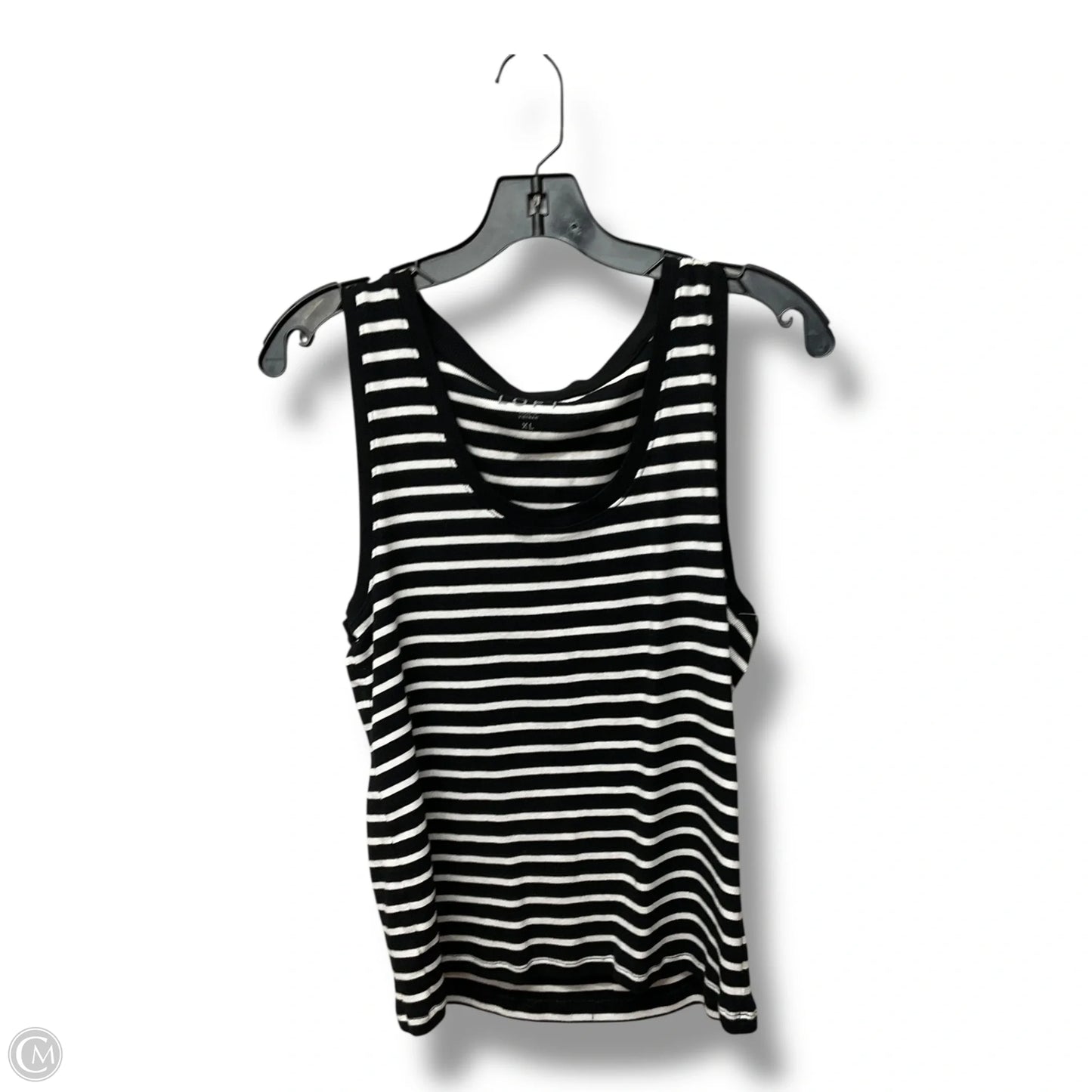Top Sleeveless By Loft In Striped Pattern, Size: Xl