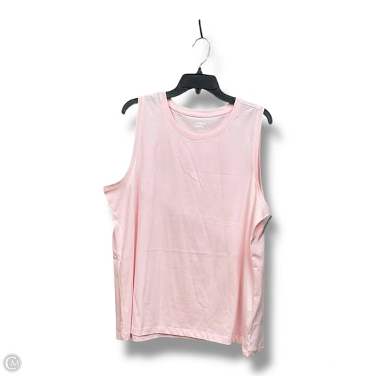 Top Sleeveless Basic By Lands End In Pink, Size: Xl