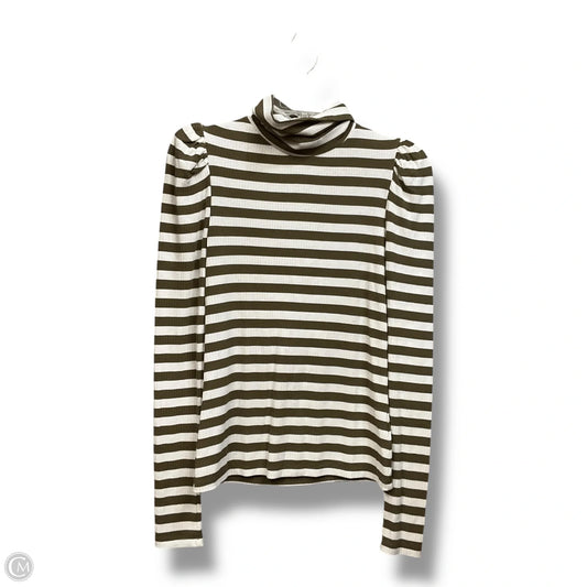 Top Long Sleeve By Evereve In Striped Pattern, Size: S