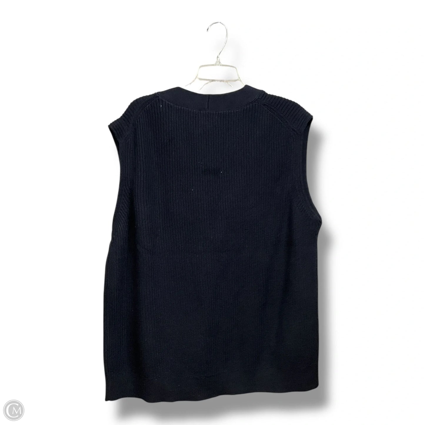 Vest Sweater By H&m In Black & Gold, Size: Xxl