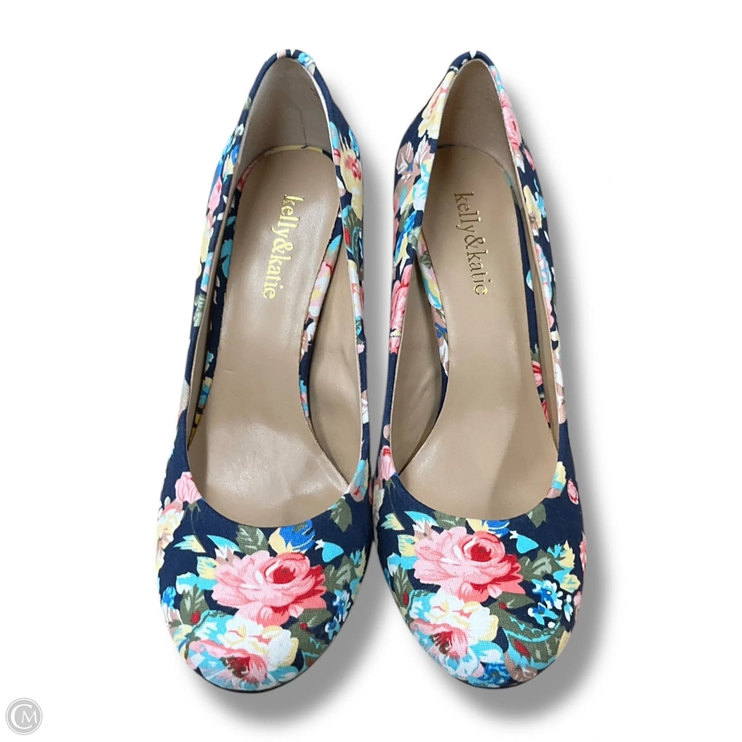Shoes Heels Kitten By Kelly And Katie In Floral Print, Size: 9