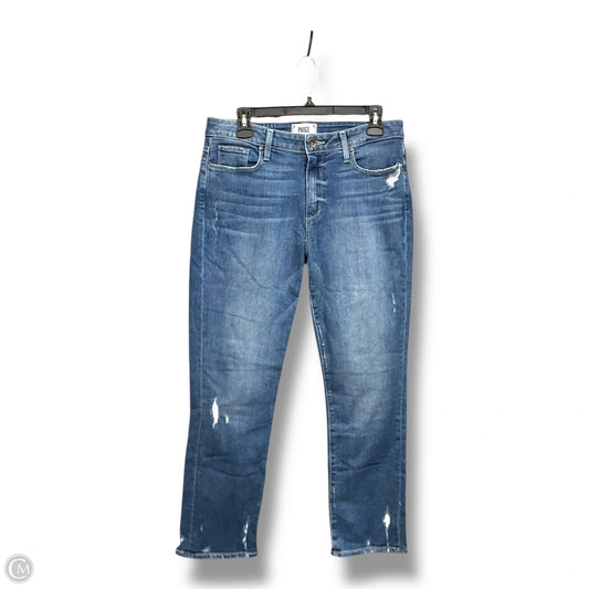 Jeans Cropped By Paige In Blue Denim, Size: 6