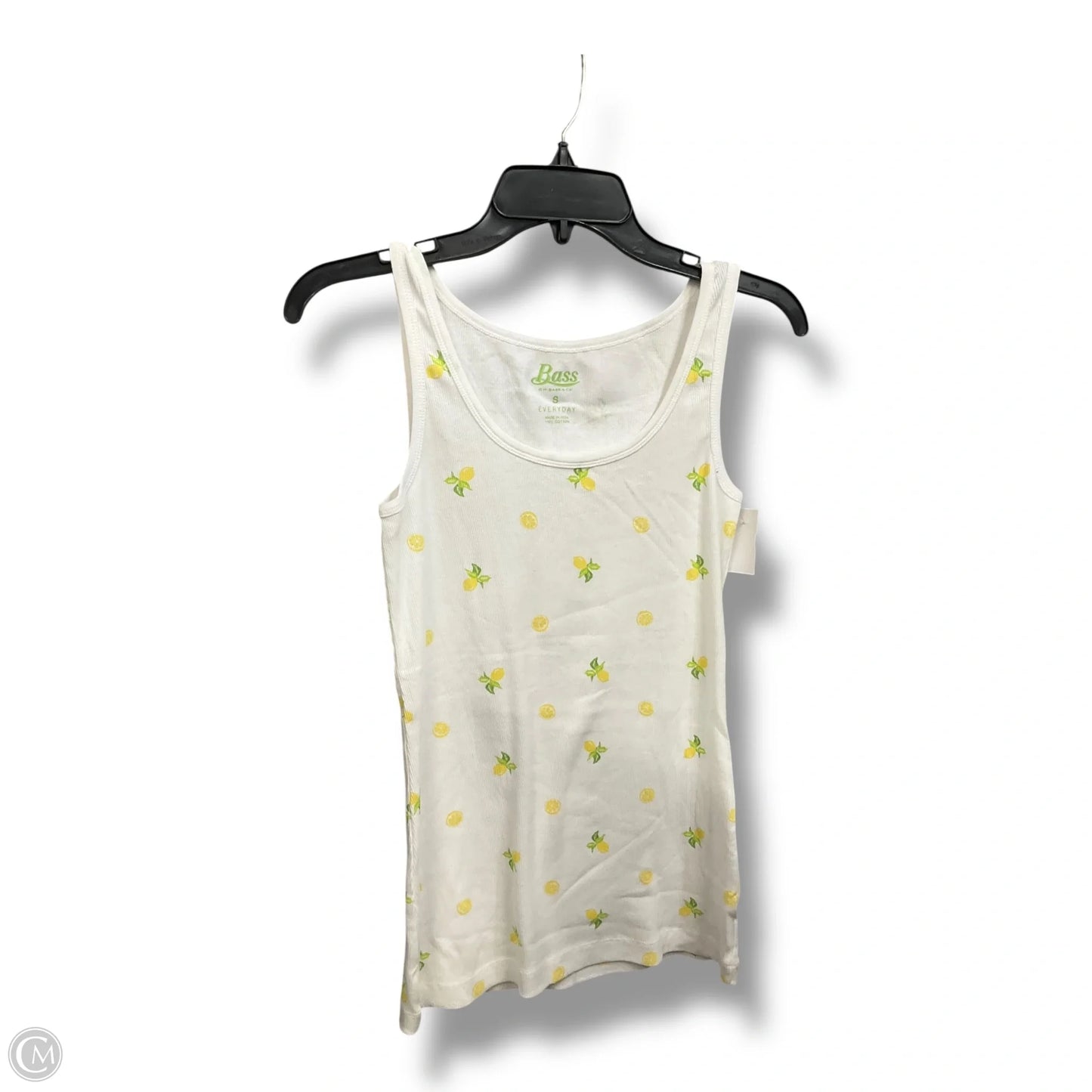 Tank Top By Bass In White & Yellow, Size: S