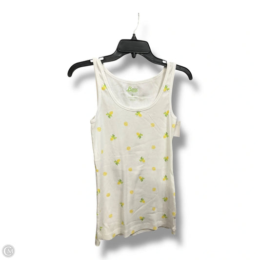 Tank Top By Bass In White & Yellow, Size: S