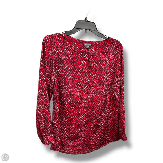Blouse Long Sleeve By Lilla P In Red, Size: M