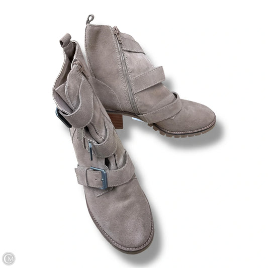 Boots Ankle Heels By Crown Vintage In Tan, Size: 8