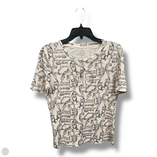 Top Short Sleeve Designer By Tory Burch In Beige, Size: S