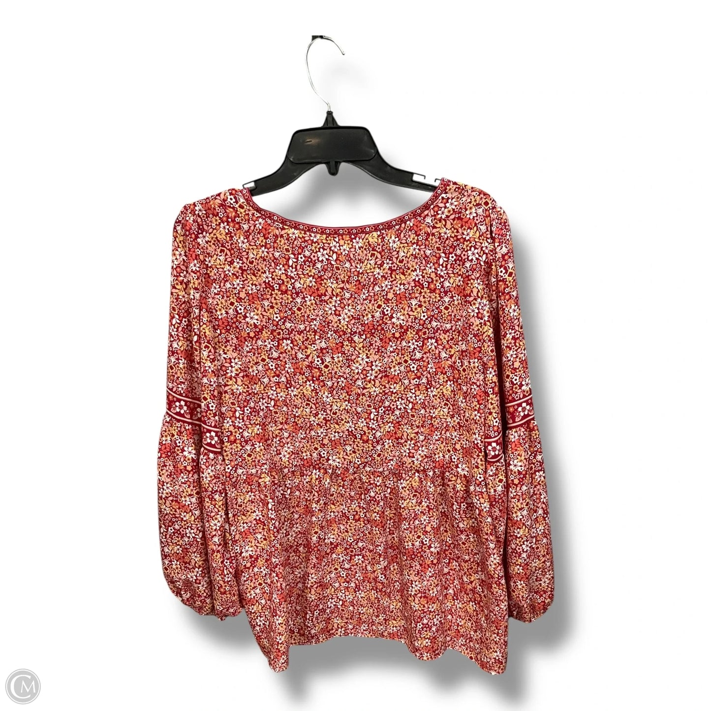 Blouse Long Sleeve By Max Studio In Floral Print, Size: Xl