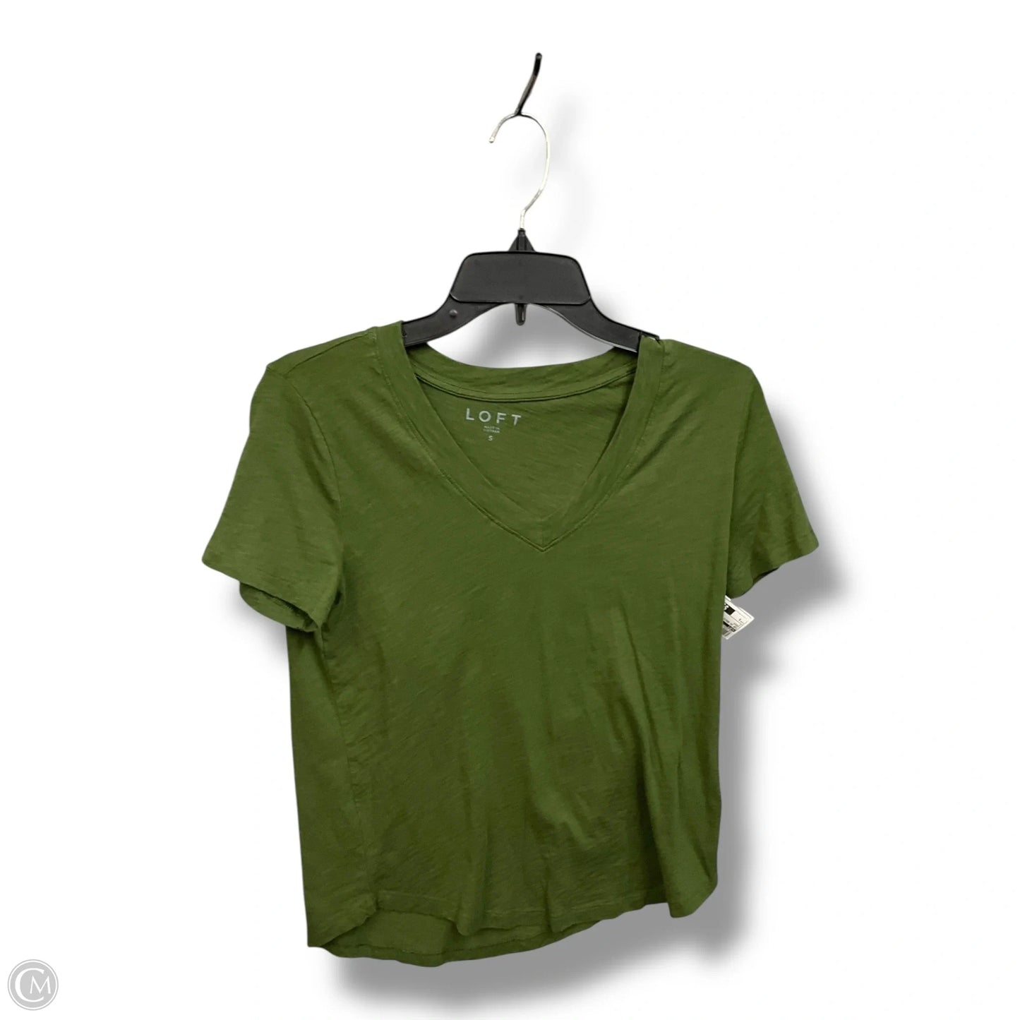 Top Short Sleeve Basic By Loft In Green, Size: S