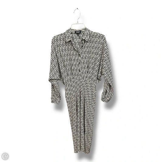 Dress Casual Midi By Express In Black & Cream, Size: Xs
